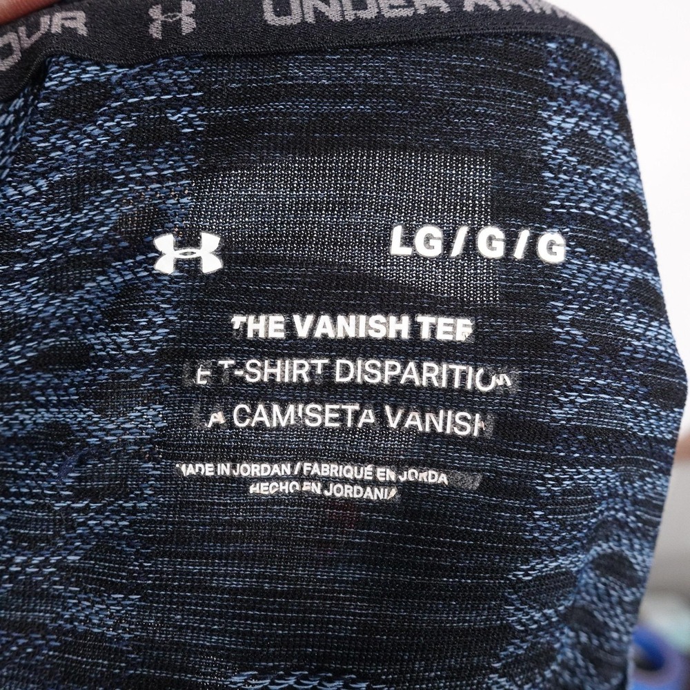 Under Armour Shirt Mens Large‎ Blue Vanish Tee Geometric Athletic Performance - Picture 7 of 8